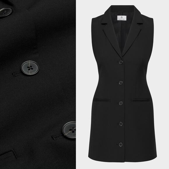 Babaton Aritzia Mastermind Black Sleeveless Blazer Dress - Picture 6 of 14